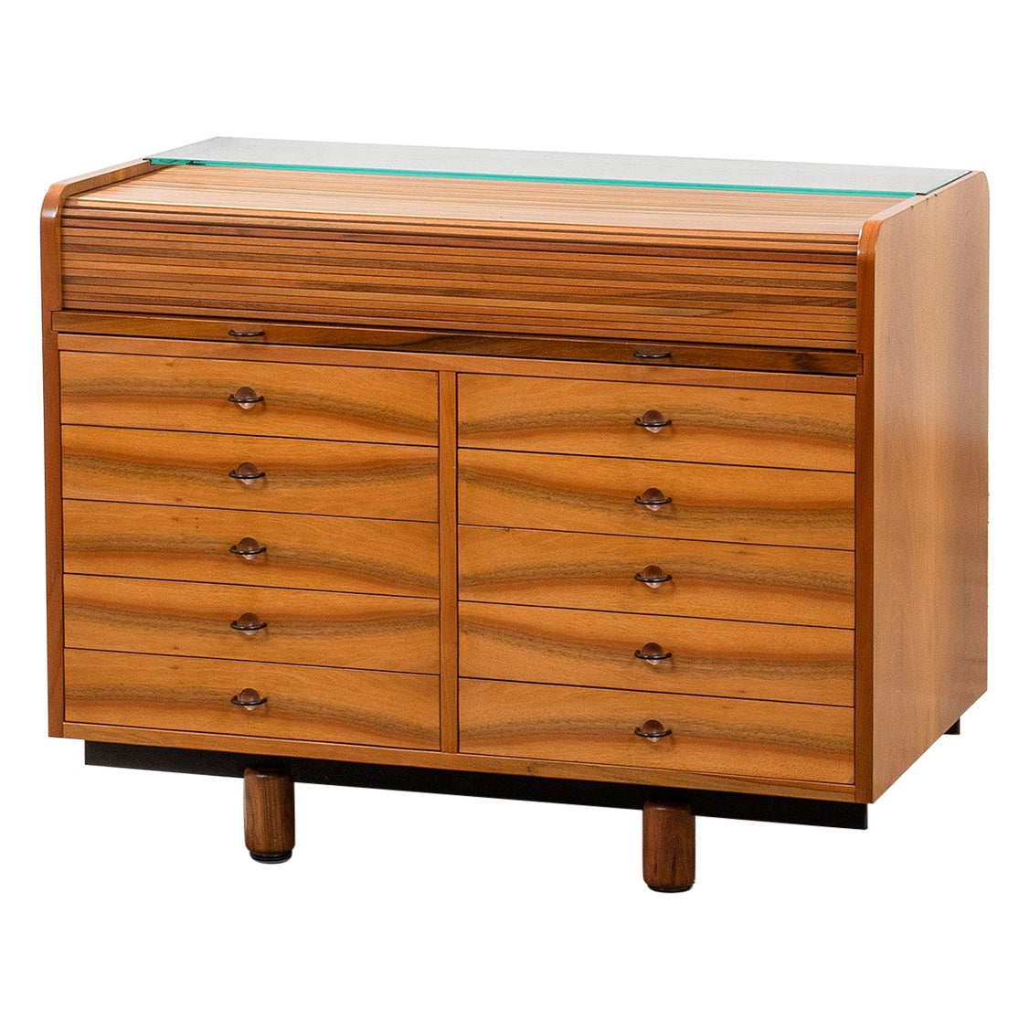 20e siècle, Gianfranco Frattini for Bernini Cabinet avec bureau mod. 804