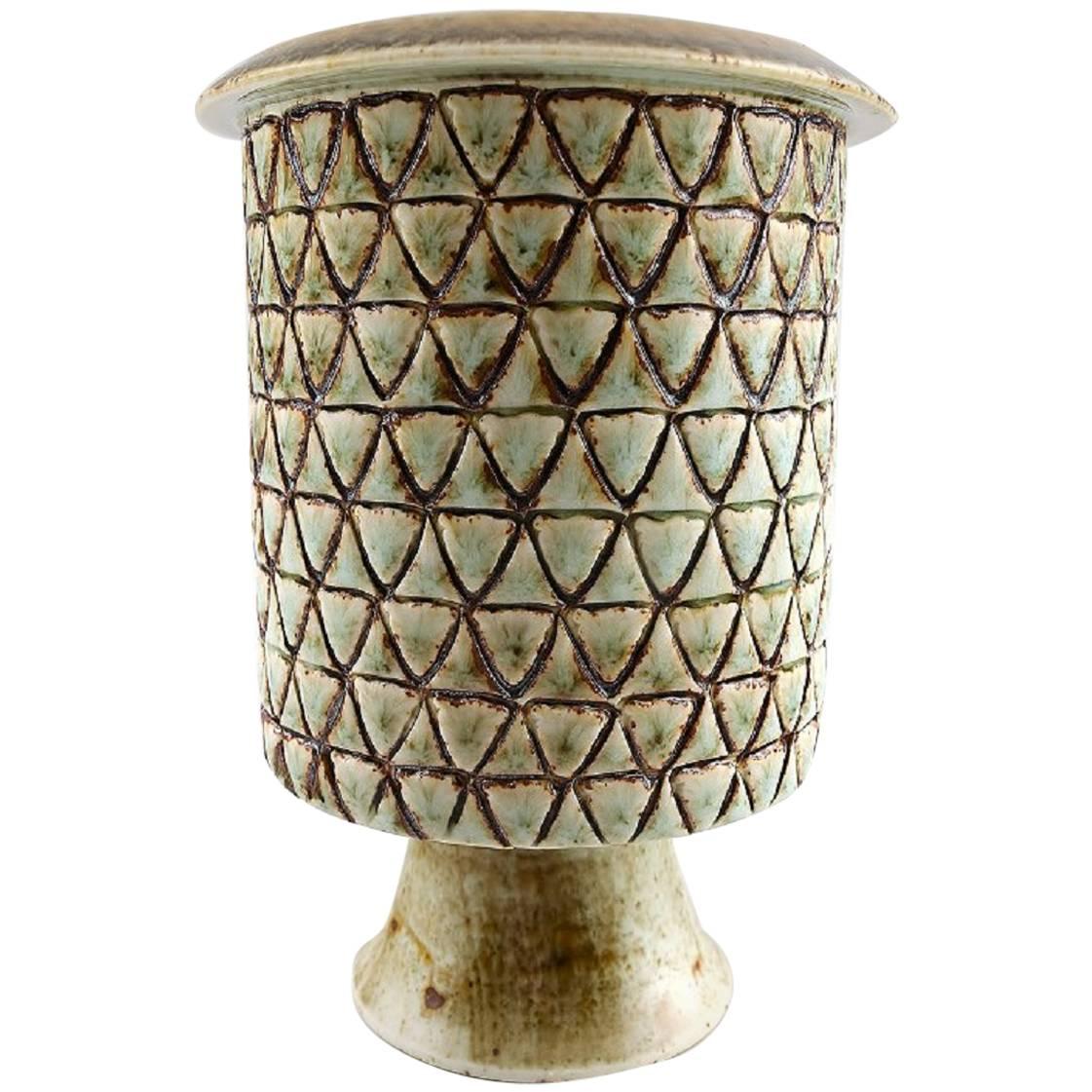 Stig Lindberg Gustavberg Studio Pottery Vase, circa 1960 For Sale