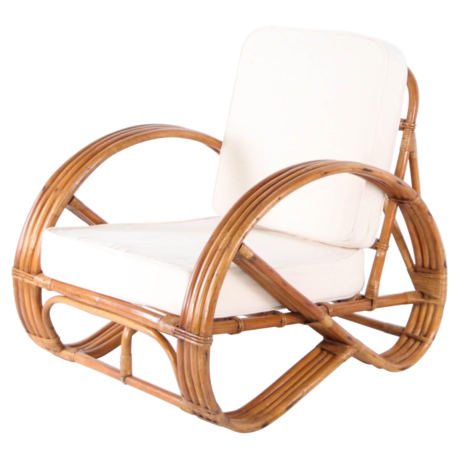 Sillón " bretzel " de ratán