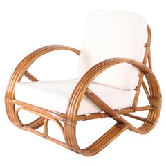 Vintage Rattan « bretzel » armchair