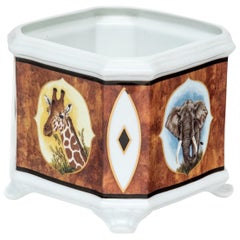 Lynn Chase African Portraits "CHASE" Ceramic Footed Planter