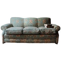 Beautiful Liberty Fabric Upholstered Edwardian Period Three-Seat Sofa
