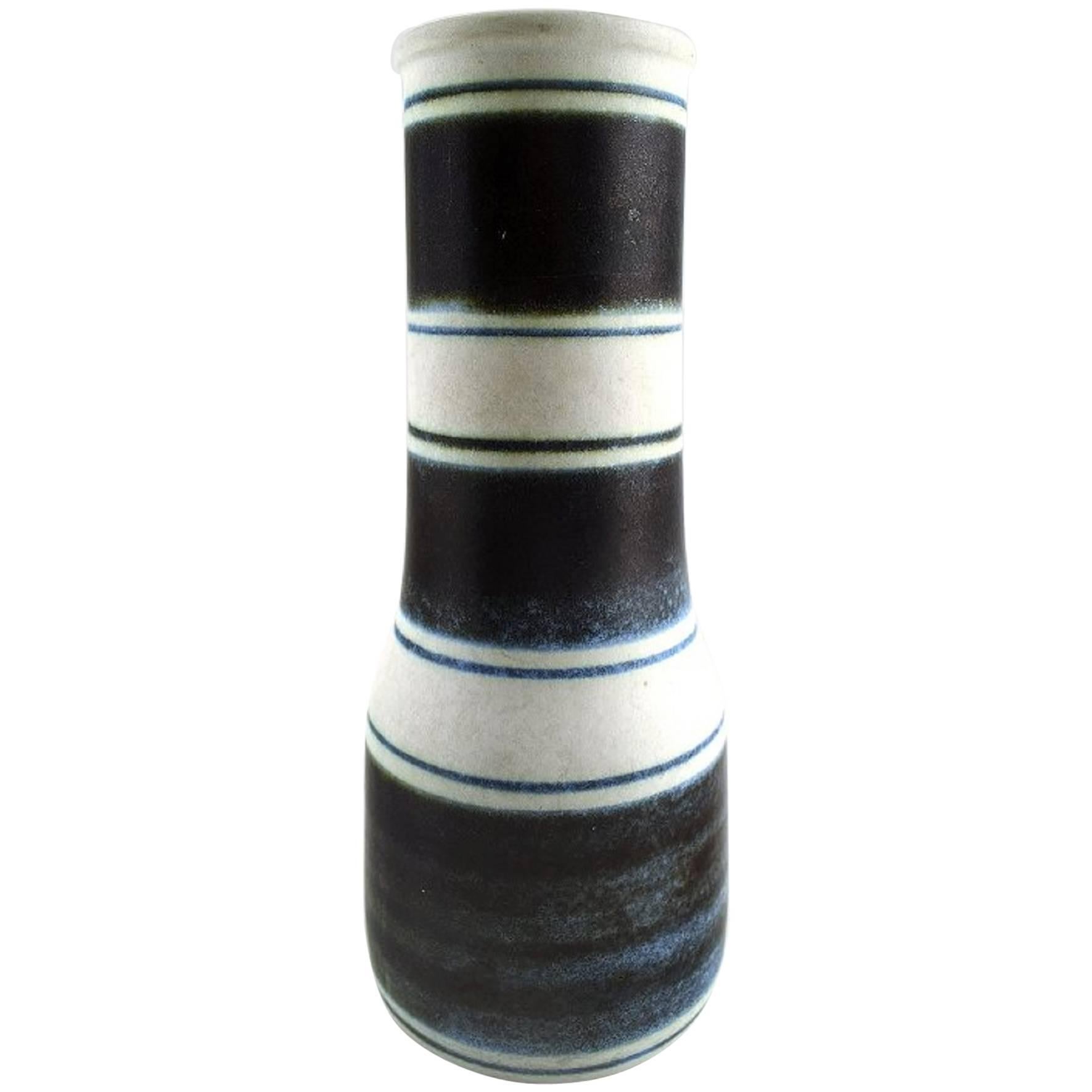 Pottery Vase of Gunnar Nylund for Rörstrand, "Bandefrillo, " Sweden, 1960 For Sale