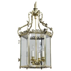 Lanterne de hall hexagonale en laiton