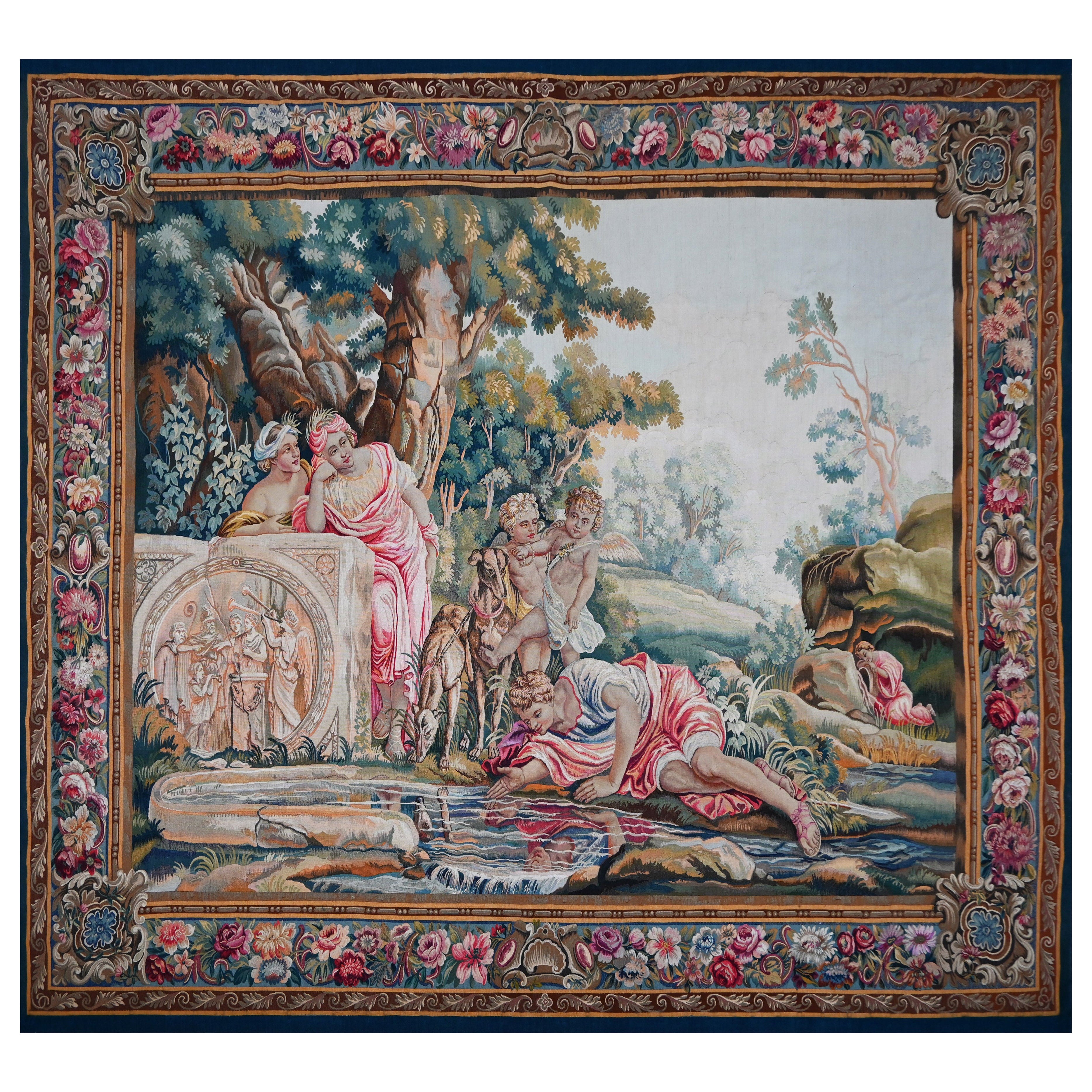 Narcissus Gazing at Himself in the Water, Beauvais Manufactory Tapestry - N 1546