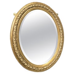 Antique Fabulous Victorian Oval Gilt Mirror