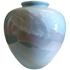19th Century, Japanese Celadon Vase