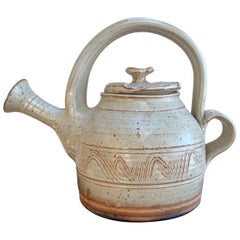 Handcrafted Studio Pottery Teapot with Arched Handle