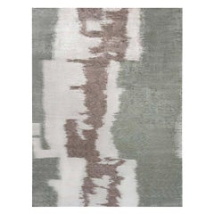 Alfombra de seda hecha a mano con diseño abstracto contemporáneo Mimosa, de Doris Leslie Blau