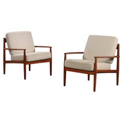 Pair of Grete Jalk "F118" Lounge Chairs in Teak