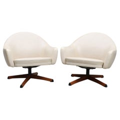 Pair of Danish Modern Swivel Pod Chairs
