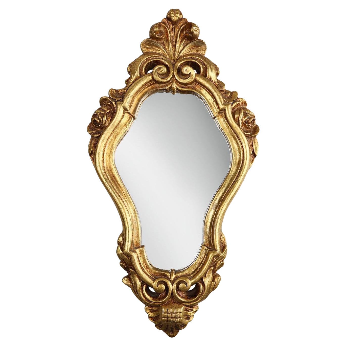 Miroir coquillage de style Louis XV en bois et plâtre, France