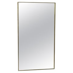 Vintage Rectangular Mirror from the 1950s with Brass Frame