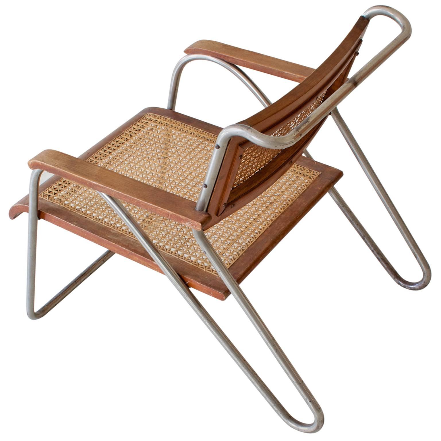 Bauhaus Tubular Steel Armchair by Erich Dieckmann for Cebaso, Germany, 1931