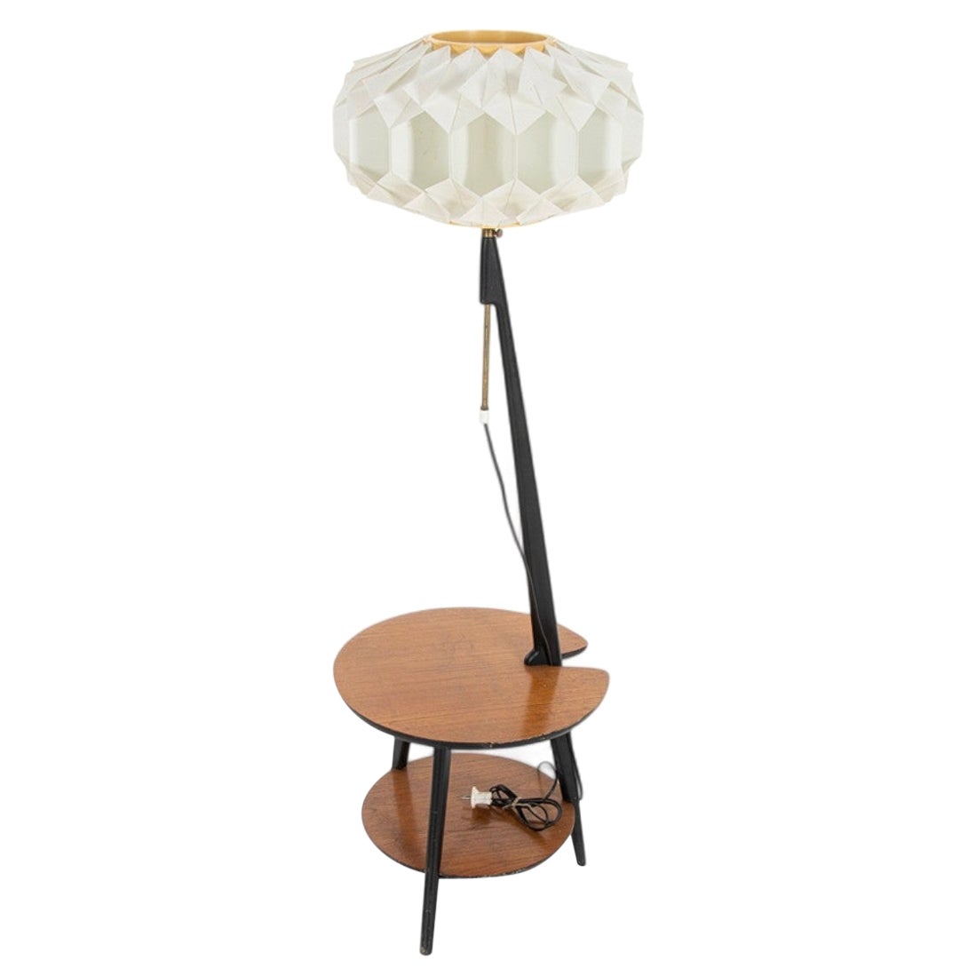 1960s Lars Schiøler Atomic Floor Lamp With Table