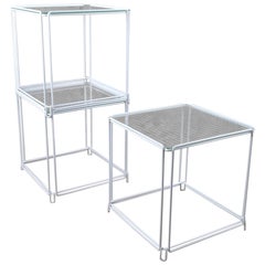 Set of 3 stackable side tables, Isocèle, by Max Sauze, 1970s