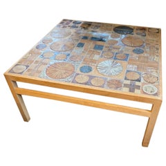 Quadratischer Couchtisch aus Eiche mit Kunstfliesen von Tue Poulsen