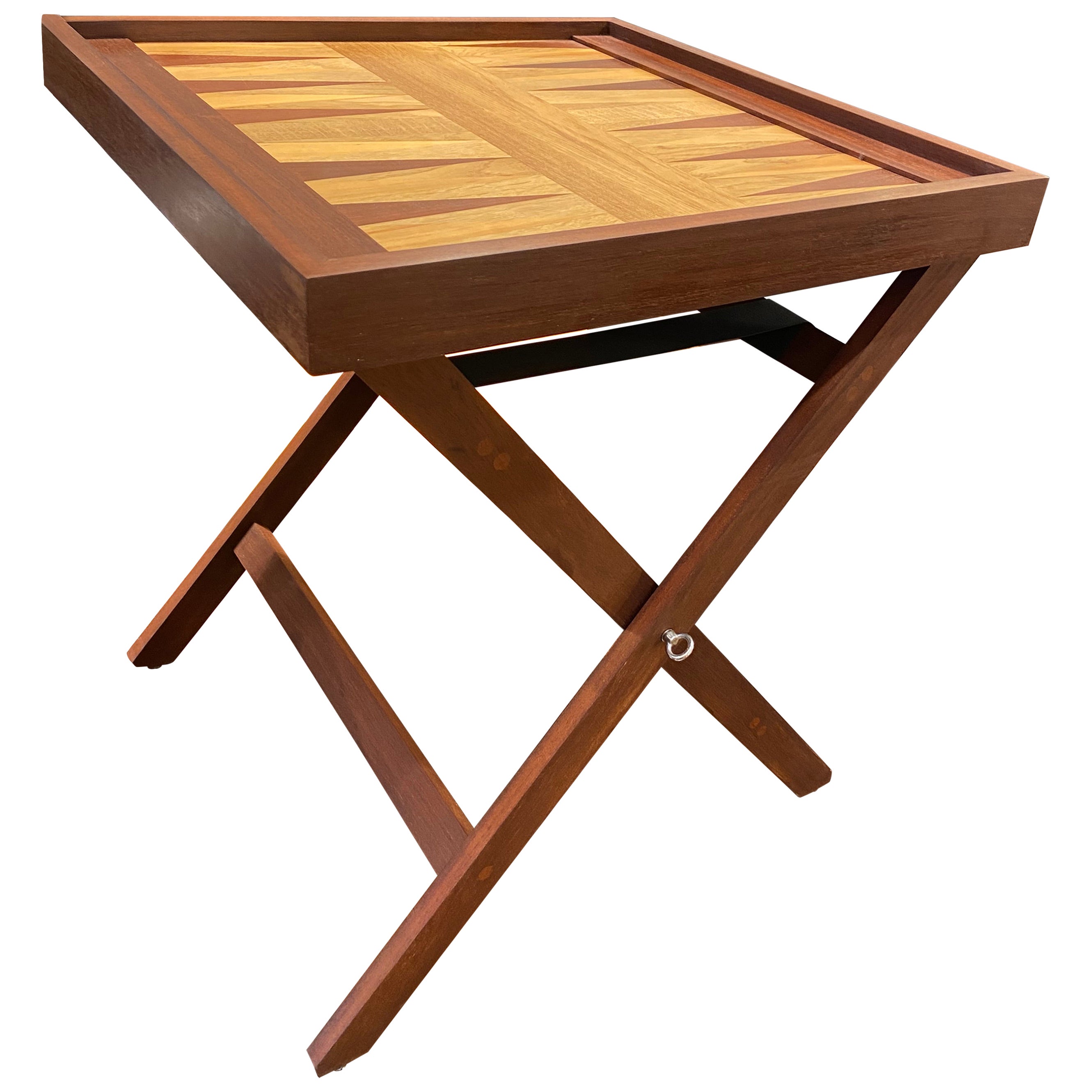 Table de jeu réversible, fabriquée à la main au Royaume-Uni, avec échecs et backgammon