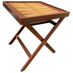 Handmade In The UK Reversible Games Table With Chess & Backgammon