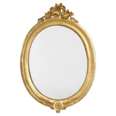 Antique Round Swedish mirror, 19th Century.