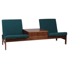 1960s Two Seat Modular Sofa in Rosewood