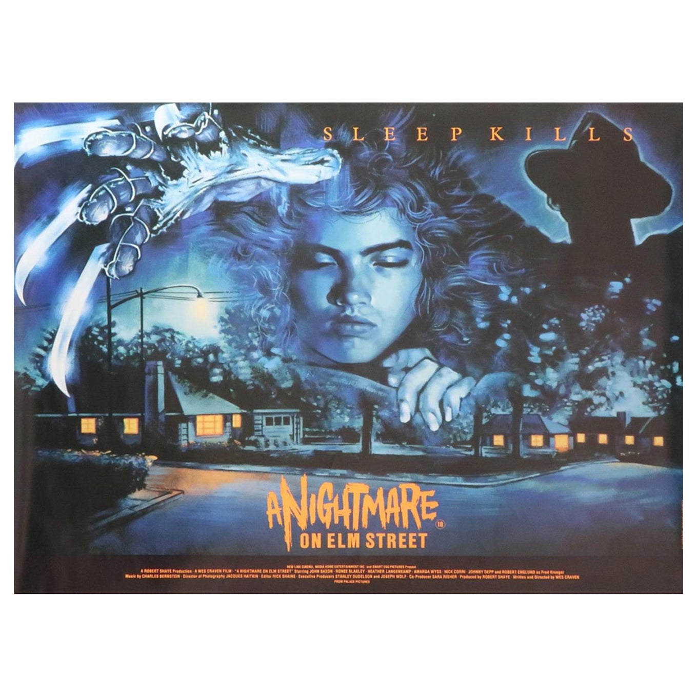 Affiche vintage d'origine A Nightmare on Elm Street, 1984