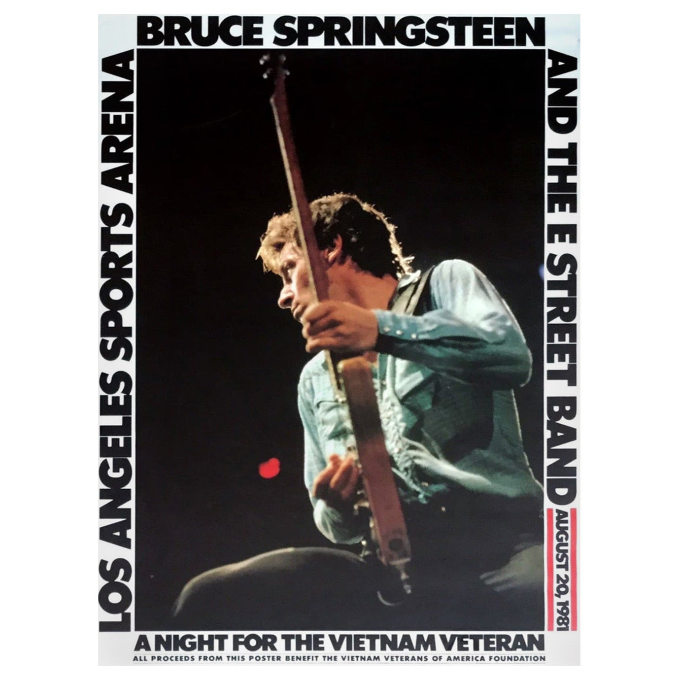 1981 Bruce Springsteen - Los Angeles - Poster originale d'epoca
