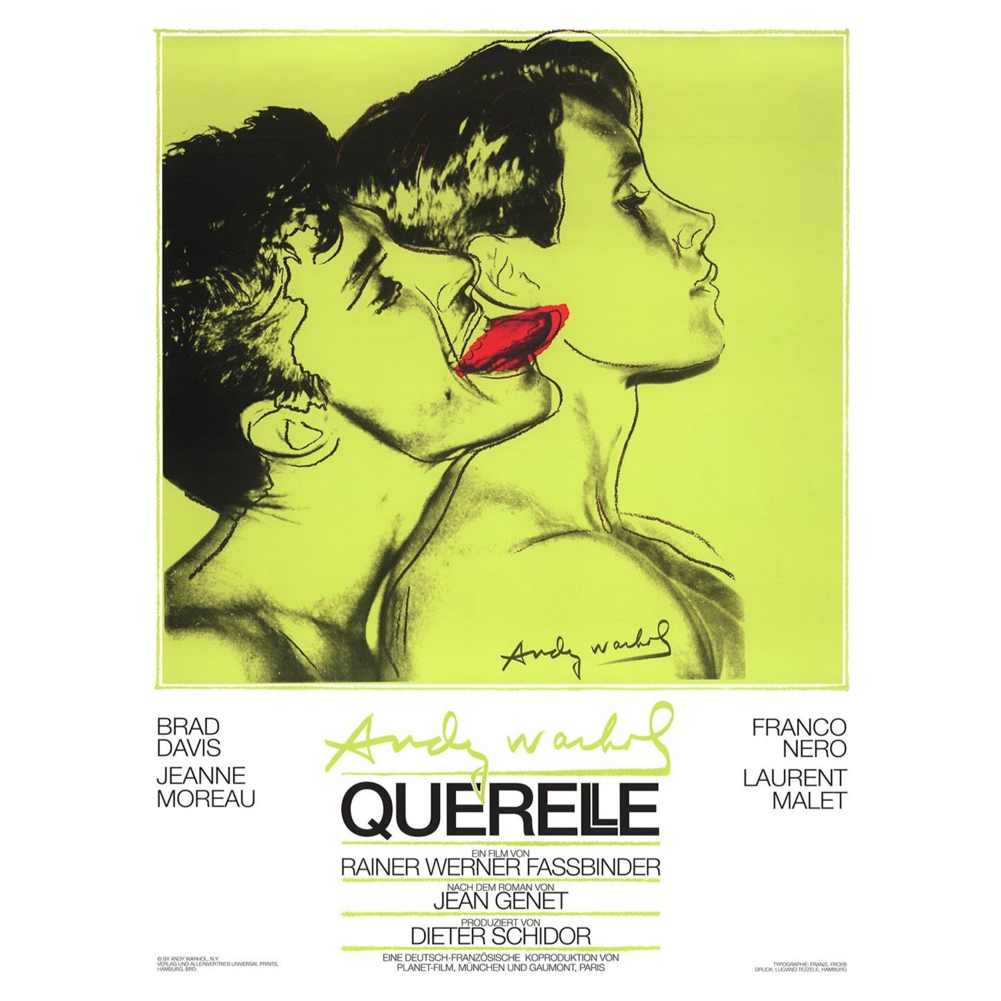 1983 Andy Warhol - Querelle (Green) Original Vintage Poster