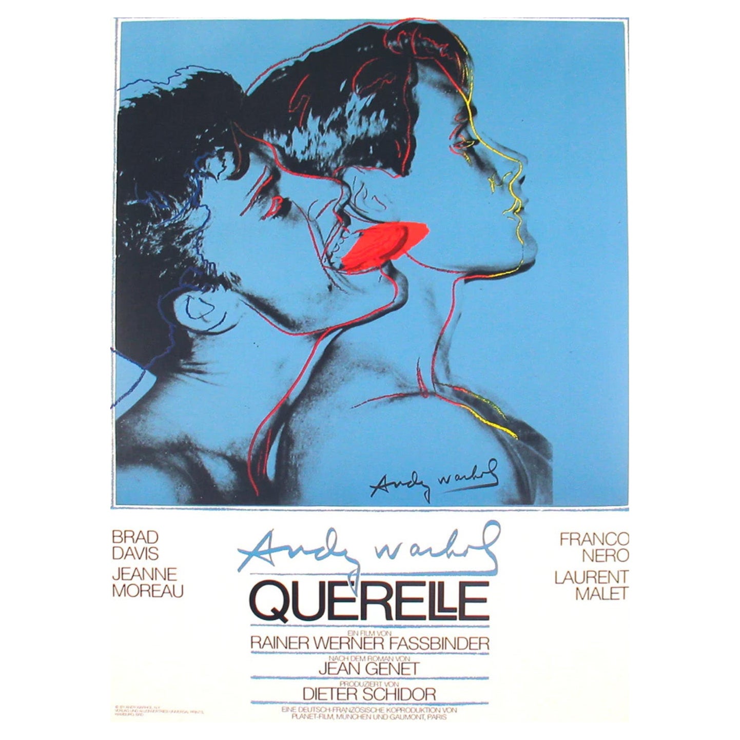 1983 Andy Warhol - Querelle (Azul) Póster Original Vintage