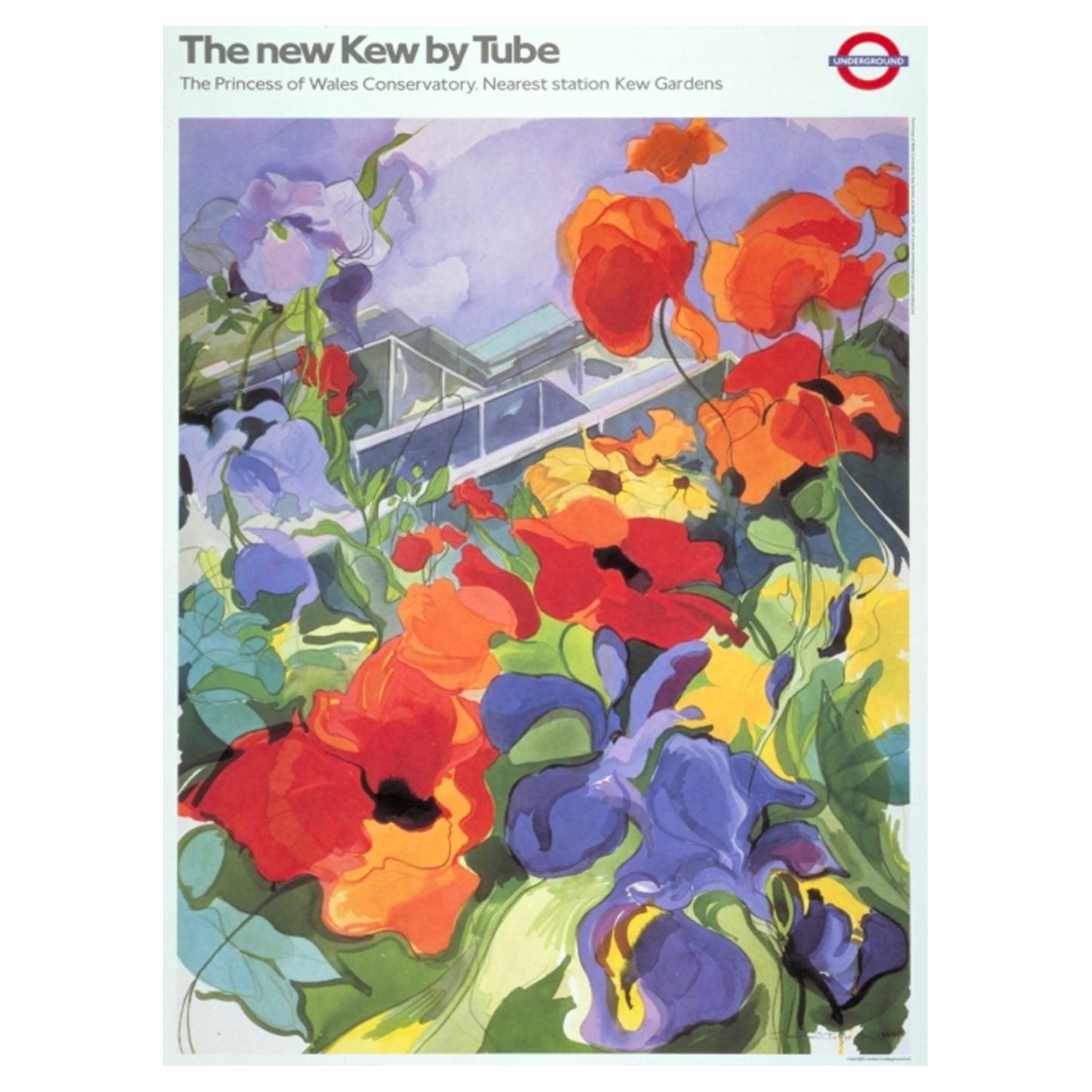 1987 TFL - The New Kew &New by Tube Poster originale d'epoca