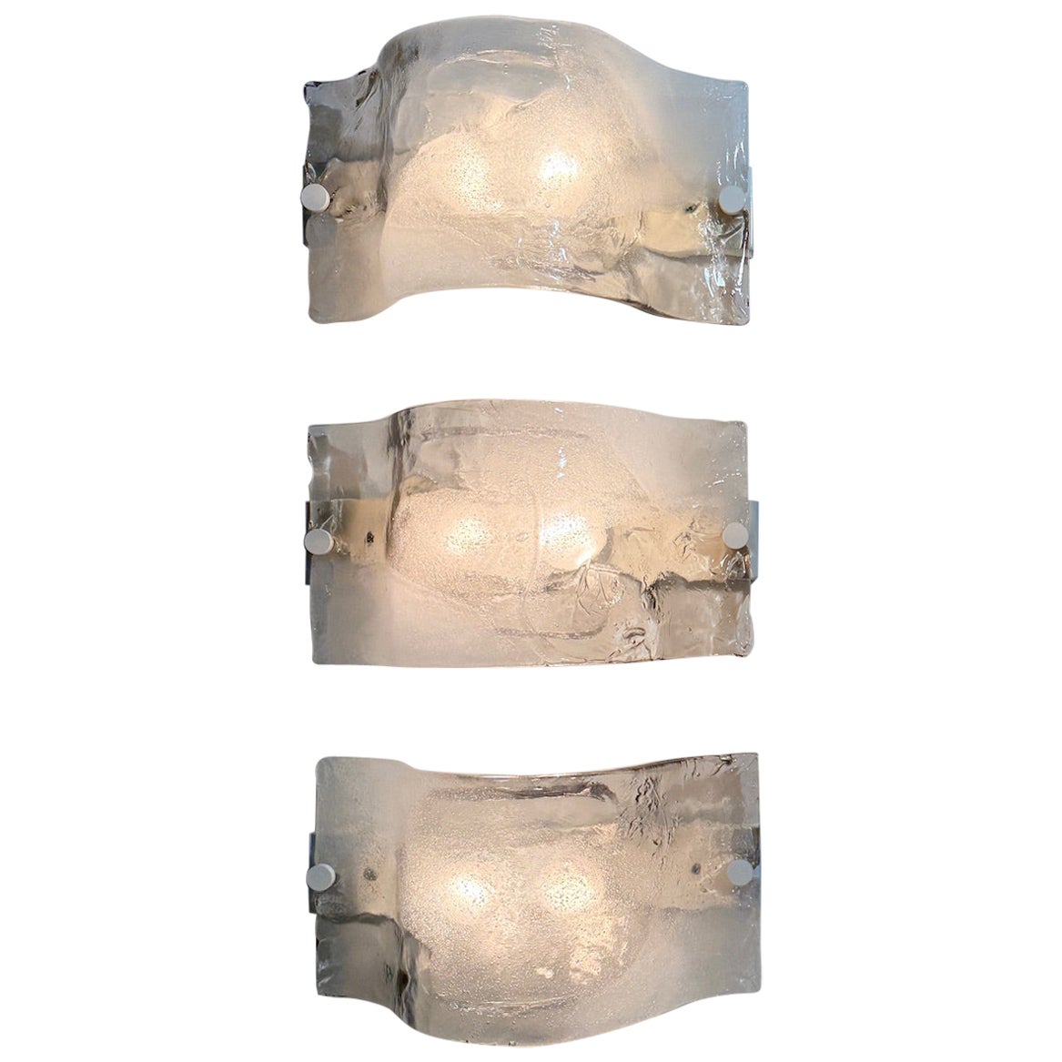 Murano glass ceiling/wall lamp, design by Carlo Nason for Mazzega