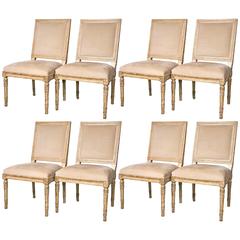 Vintage Set of Eight Nancy Corzine Dupuy Dining Chairs