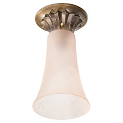 Designer francese, montatura ad incasso, bronzo, vetro, Francia, anni '50