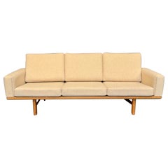Danish Mid Century Modern Wool Sofa by Hans Wegner