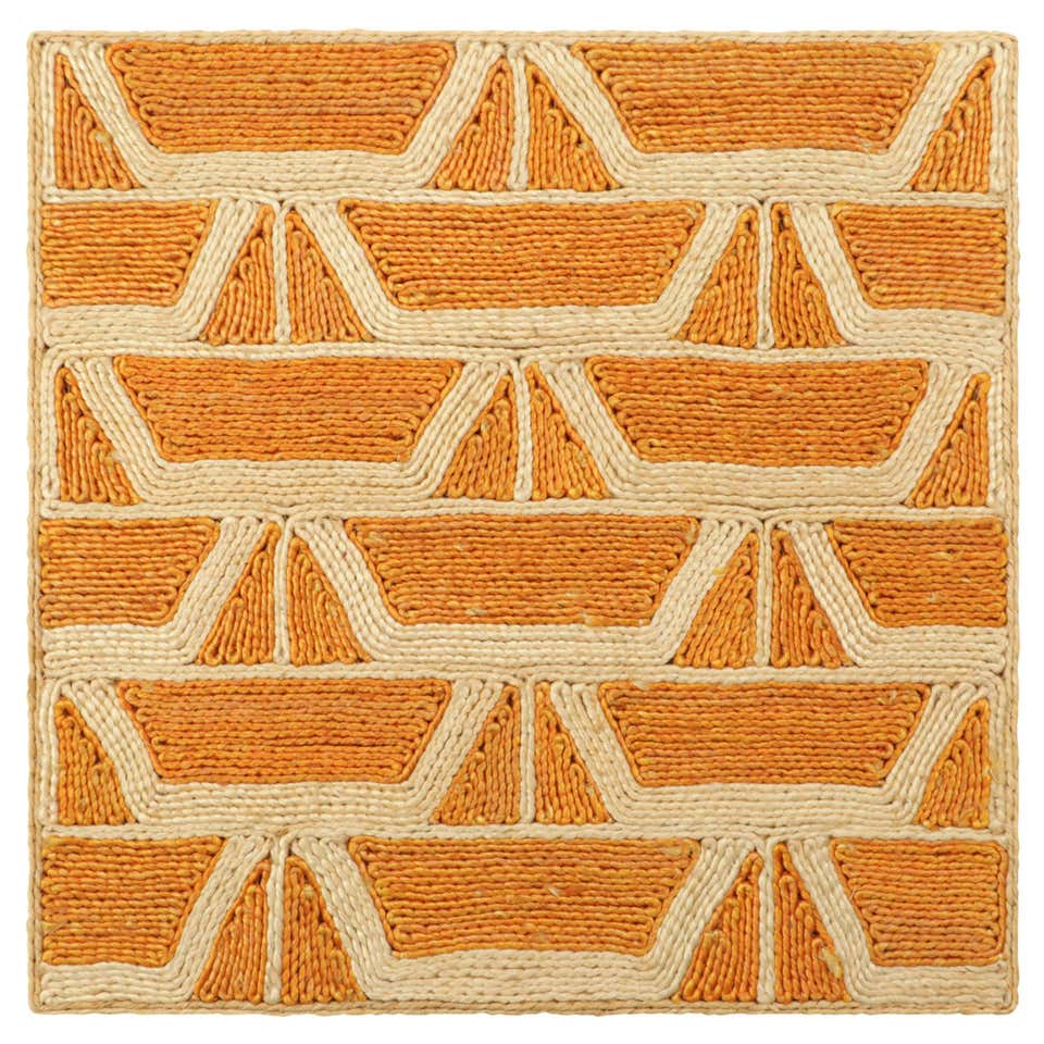 Rug and Kilim’s Abaca Custom Rug Sample, Beige, White and Black ...