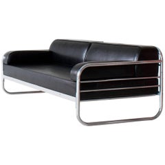 Art Deco - Streamline Tubular Stell, Couch/ Daybed, Germany, ca 1930