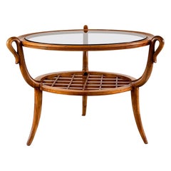 Round Coffee Table attribuited to Paolo Buffa for Arrighi Serafino, 1950s