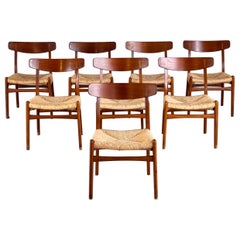 Set of 8 Hans J. Wegner “CH23” Dining Chairs for Carl Hansen, Denmark, 1951