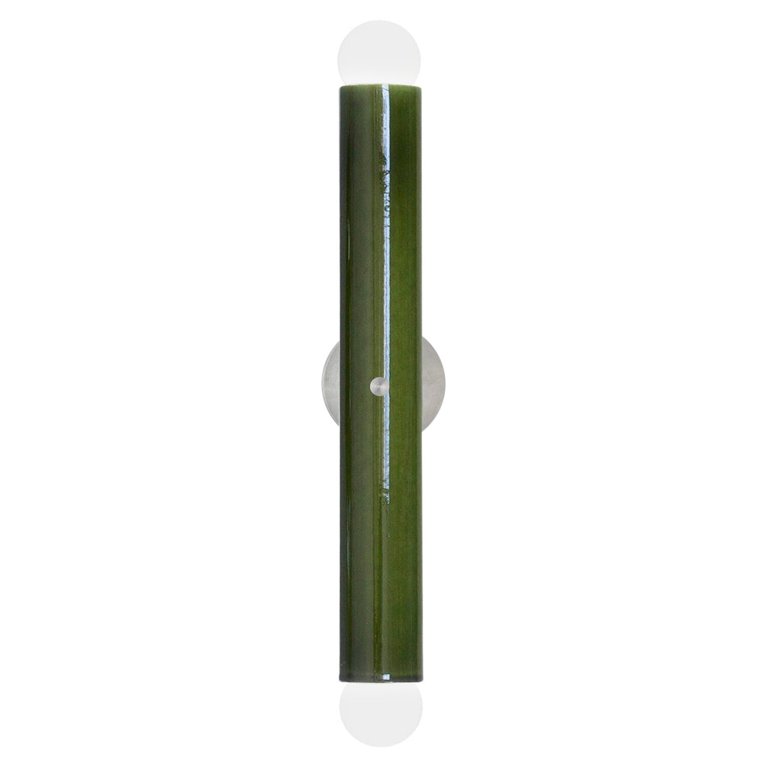 Ceramic Wall Lamp 'TRN' by Pani Jurek, Silver, Green