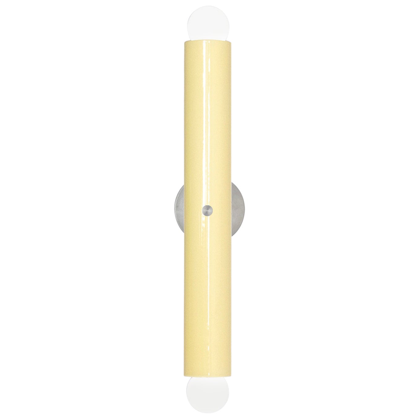 Ceramic Wall Lamp 'TRN' by Pani Jurek, Silver, Glossy Mellow Yellow im Angebot