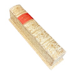 Boîte d'artiste français en faux livre en bois gaufré d'or
