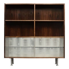 Vintage Mid-Century Scandinavian Modern Rosewood Highboard with Glass, 1960s