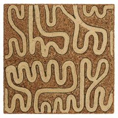 Rug & Kilim’s Abaca Custom Rug Sample, Cream and Beige-Brown Geometric Patterns