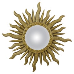 Vintage Italian Sunburst Mirror Venezia Sun Mirror Gold 42cm