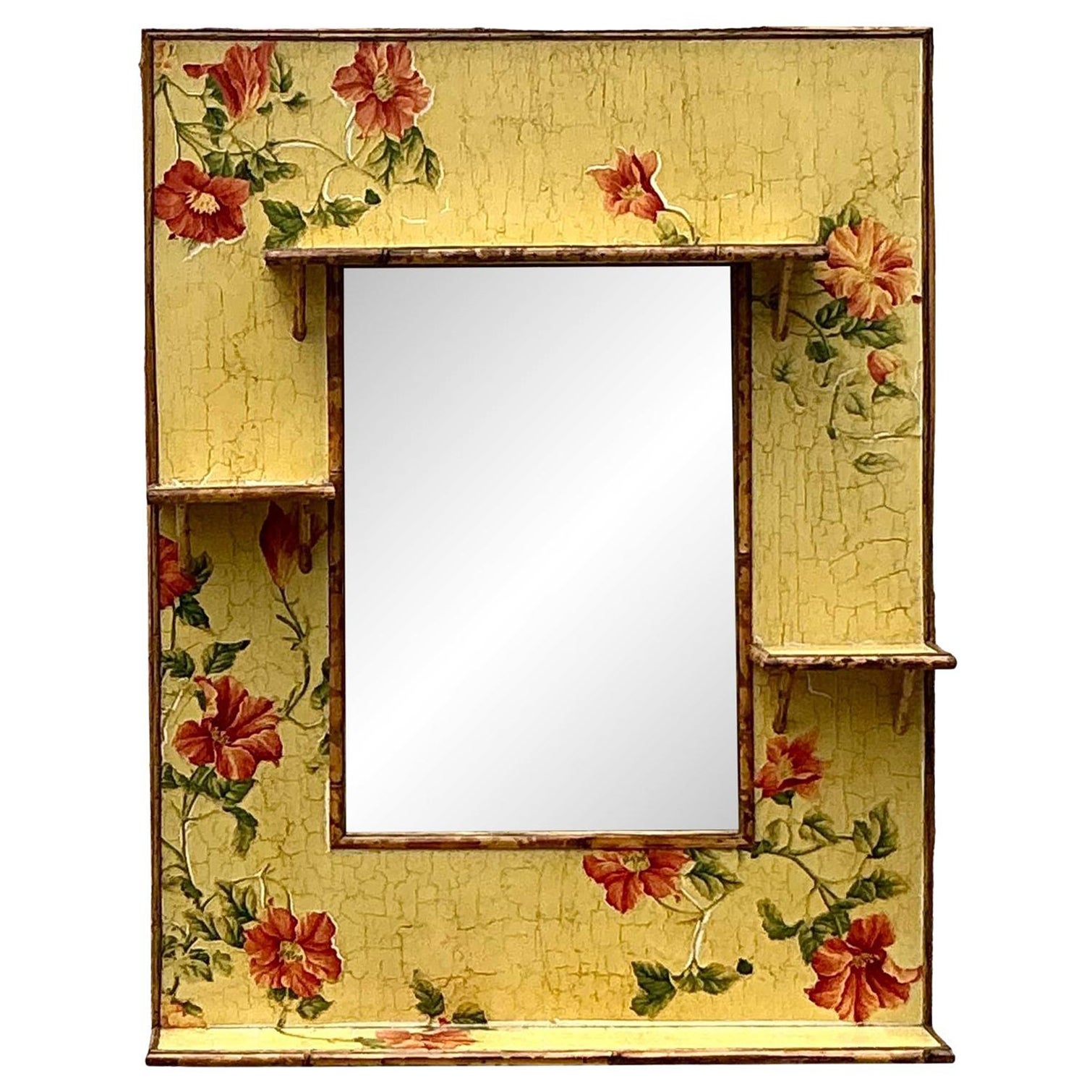 Specchio floreale galleggiante vintage Boho