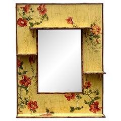 Vintage Boho Floating Floral Mirror