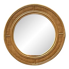 Vintage Coastal Woven Rattan Mirror