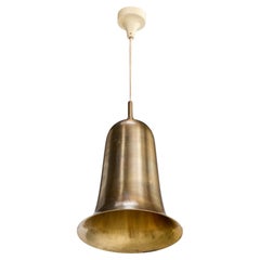 Italian Designer, Pendant Light, Brass, France, 1950s
