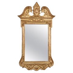 Fine Quality Italian Made Federal Style Tall Gilded Carved Wall Mirror