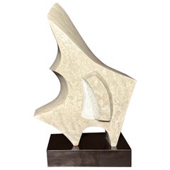 Escultura Abstracta Moderna de Mármol Tallado